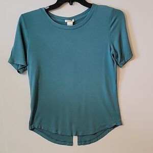 MATTY M Teal Short Sleeve Women's Top, Size S